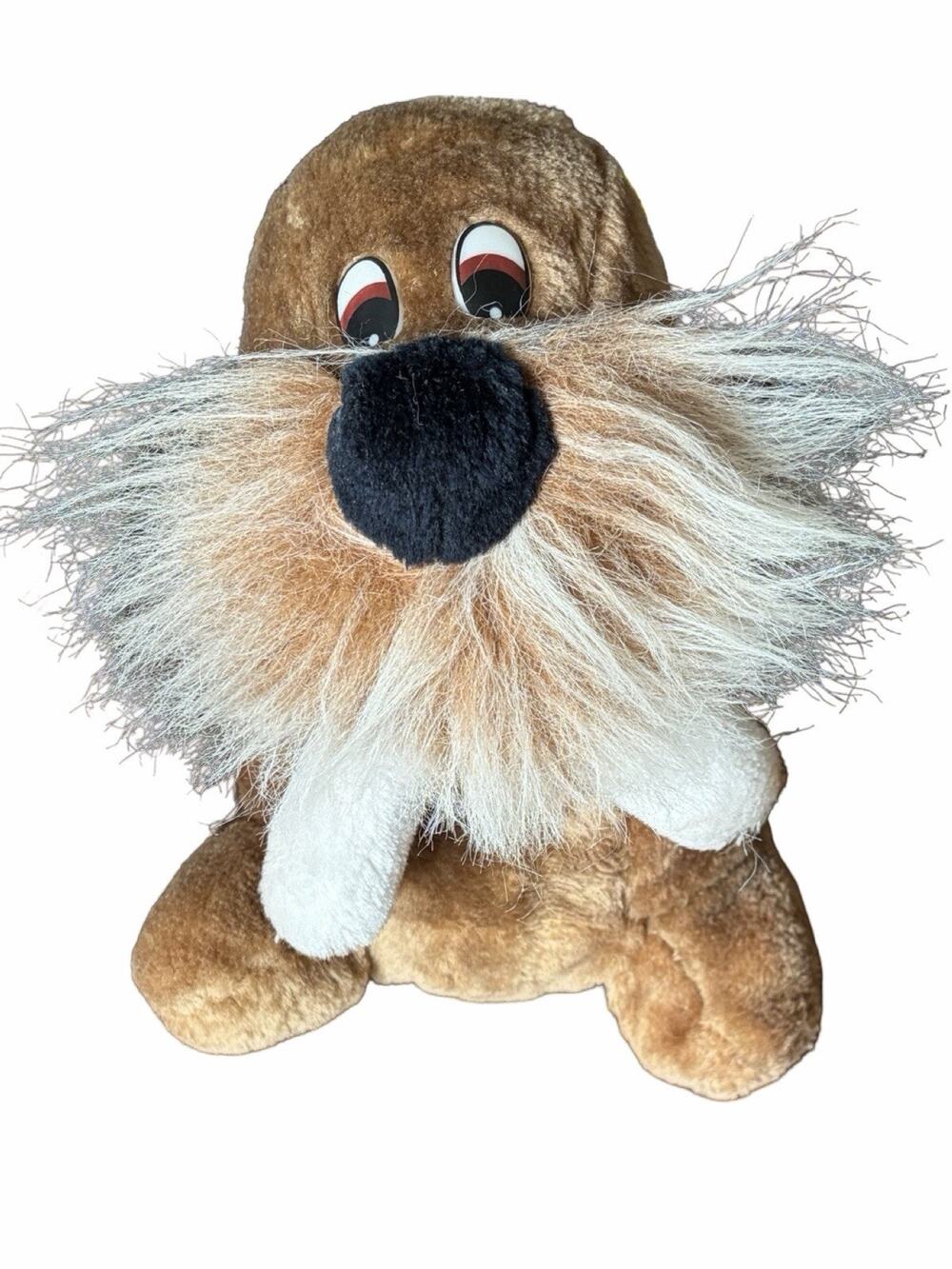Vintage Wonder Toys Walrus Plush 12” Made in Korea Shaggy Mustache Stuffy